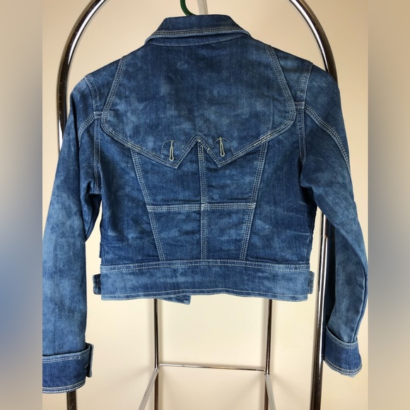 cropped denim jacket, size S - Picture 4 of 6